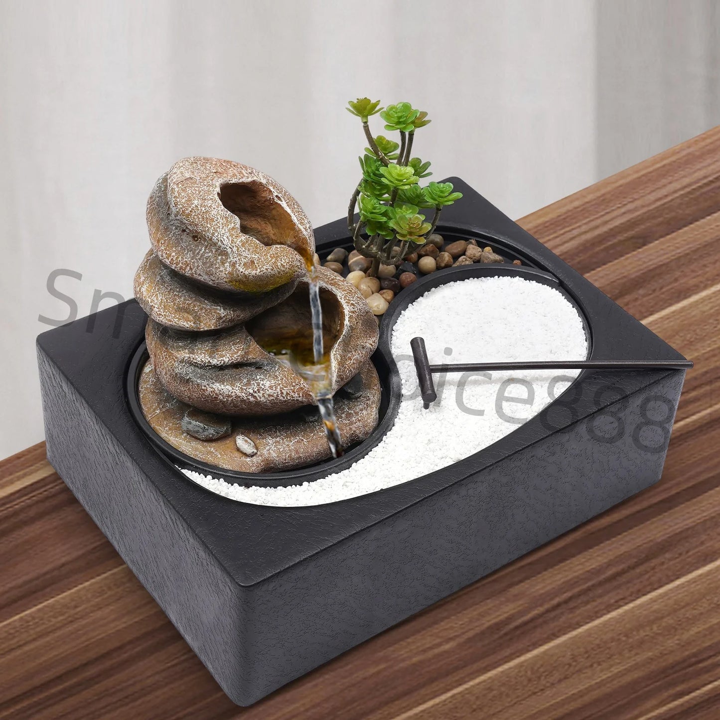 Hign-concerned Indoor Relaxation Desktop Fountain Waterfall Rockery Sand Garden