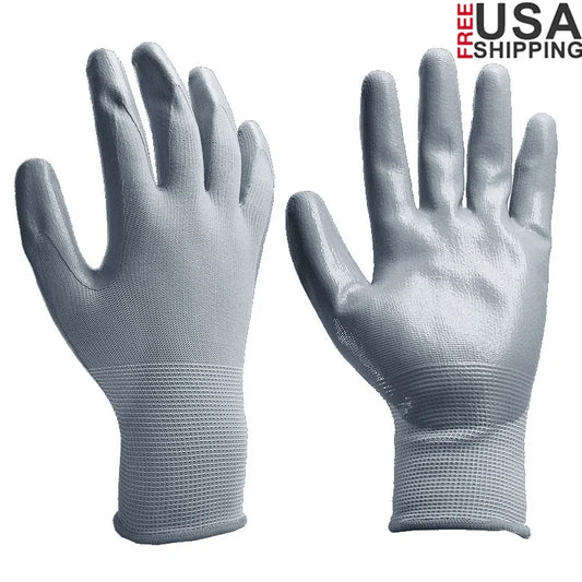 XMSJ Nitrile Gripping Gloves Waterproof Anti Slip Garden