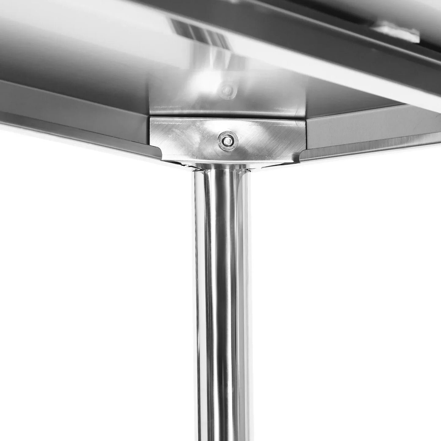 Heavy Duty 4-Tier Shelving 58.1"Wx17.5"Dx58.1"H - 1320LB Capacity Stainless Steel Storage Rack for Warehouse & Garage