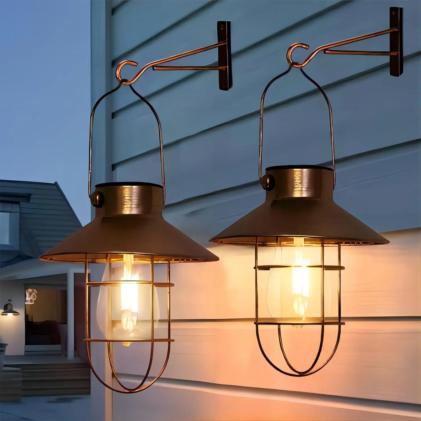 SZRSTHH 2 Pack Waterproof Outdoor Solar Lights Pendant Lamps
