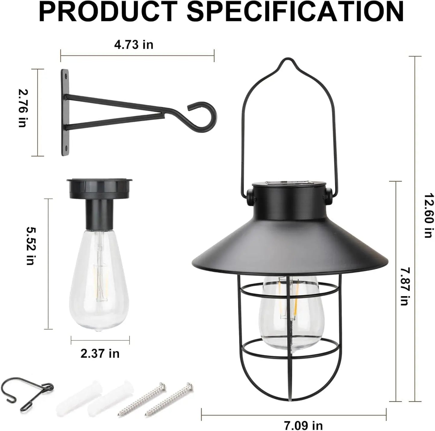 SZRSTHH 2 Pack Waterproof Outdoor Solar Lights Pendant Lamps