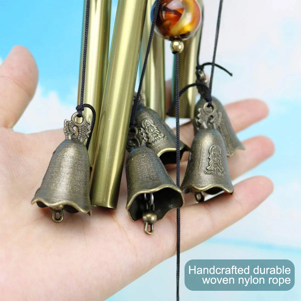 Metal Wind Chime Tubes Bells Good Luck Church Bell Outdoor Garden Home Garden Decor Hanging Wind Chime Decor