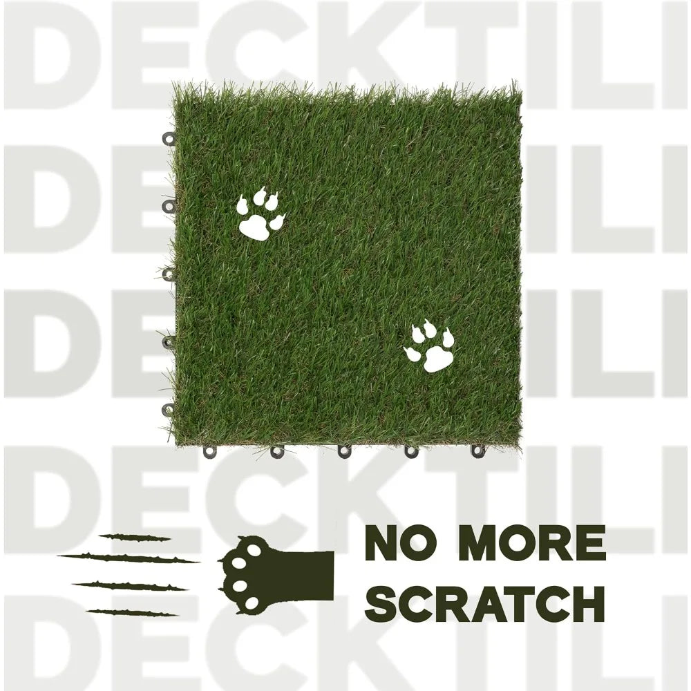 Interlocking Artificial Grass Tiles For Gardens And Balconies