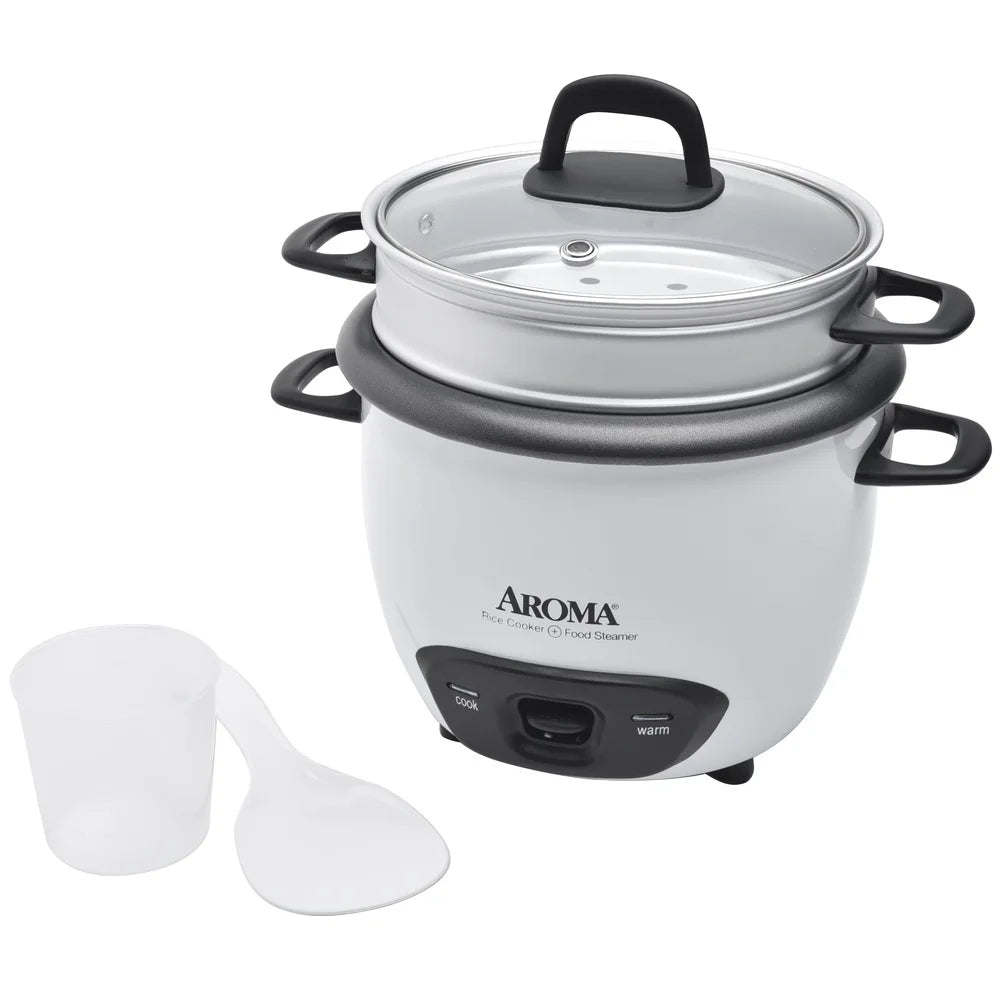 XMSJ 6 Cup Rice Cooker With Steam Tray Keep Warm Function