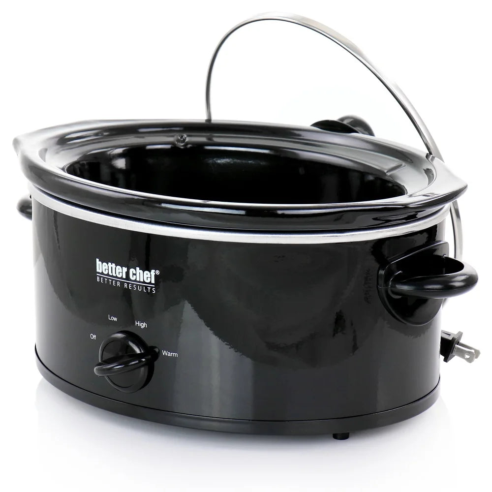 Dutrieux Oval Slow Cooker With Removable Stoneware Crock Glass Lid