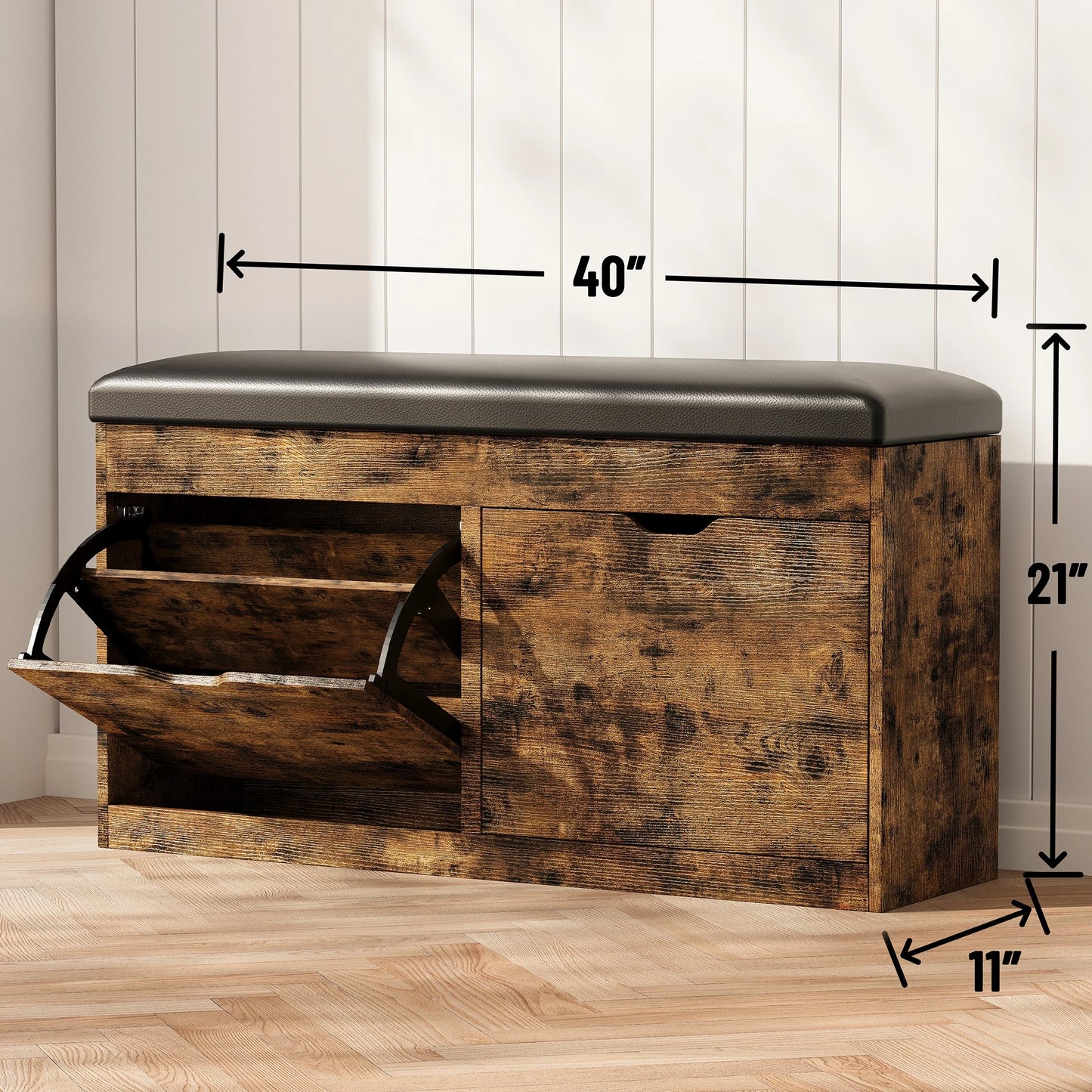 General Use Shoe Storage Bench With Lift Top And Seat