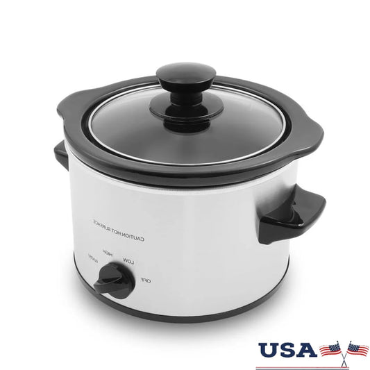 XMSJ Mini Slow Cooker With Glass Lid And Keep Warm