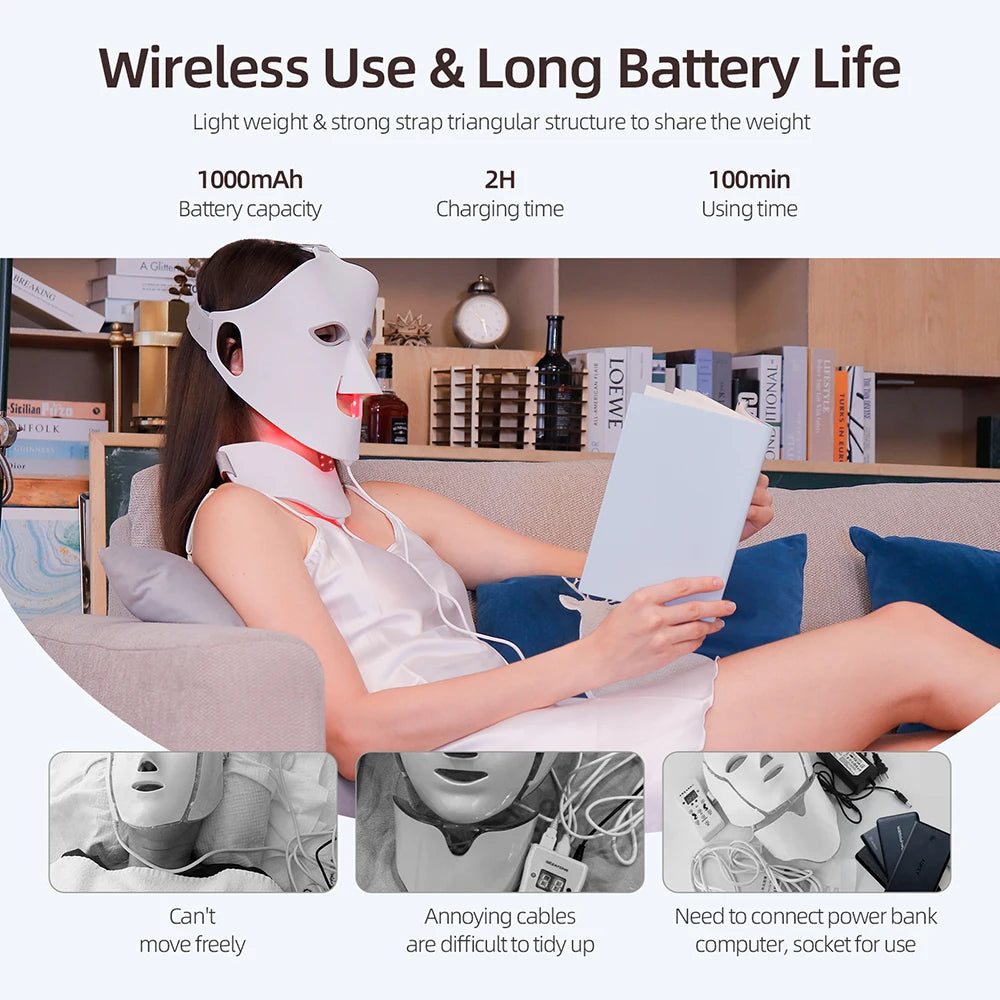 Foreverlily Photon Face Neck LED Mask With Light Therapy