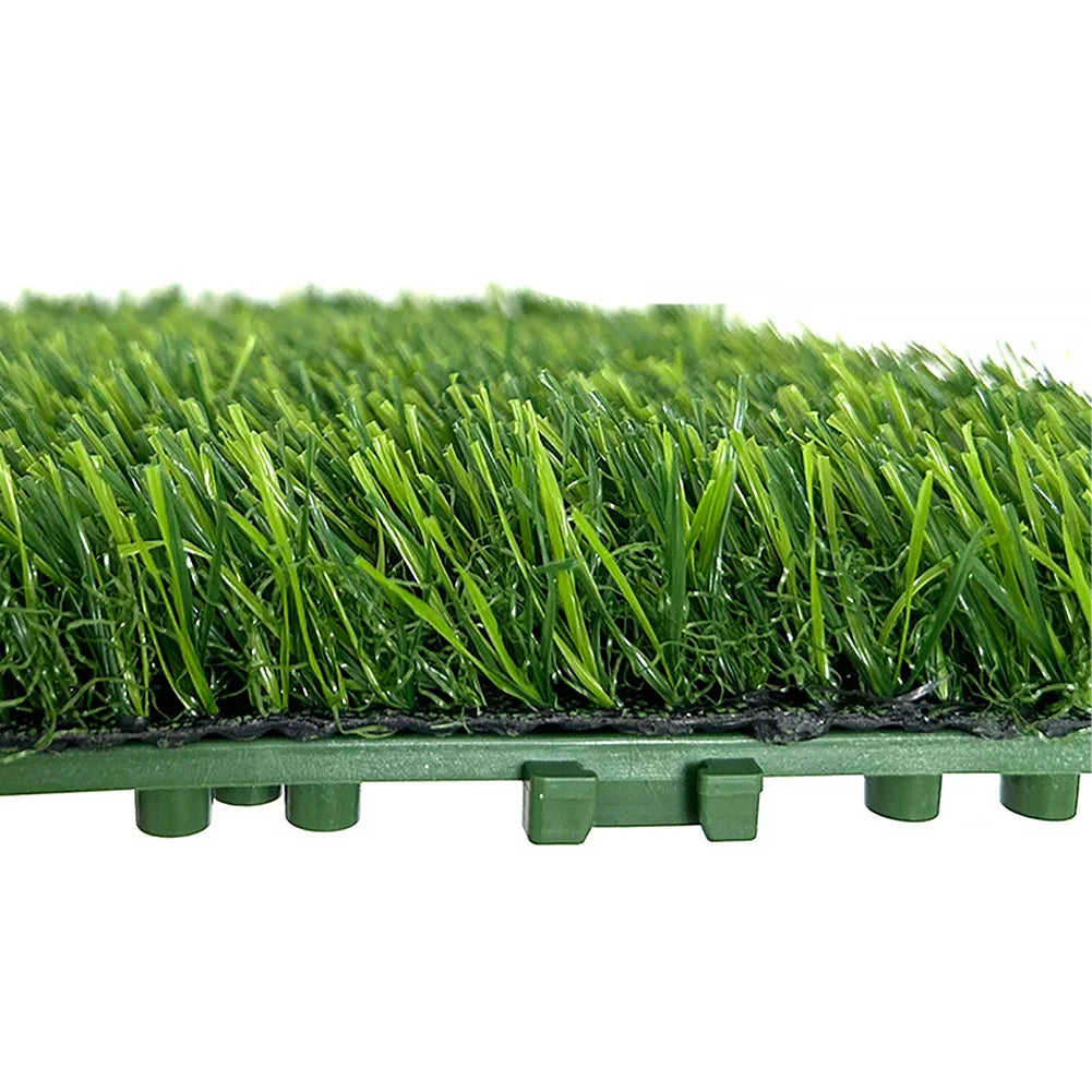 APWIKOGERH Realistic Fake Grass Deck Tiles Interlocking Mat