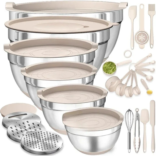 Hign Concerned Mixing Bowls With Airtight Lids Set 26 Piece