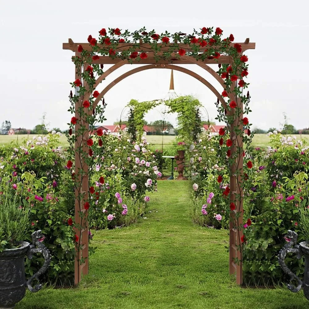 Wooden Garden Arbor Wedding Arch For Ceremony And Patio Trellis