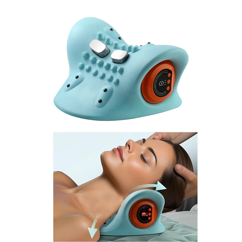 Neck And Shoulder Massager With Electric Massage Pillow