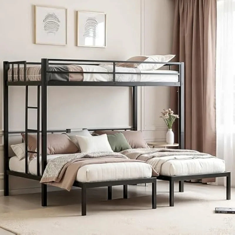 Hign-concerned Triple Bunk Bed Twin Over Twin Over Twin