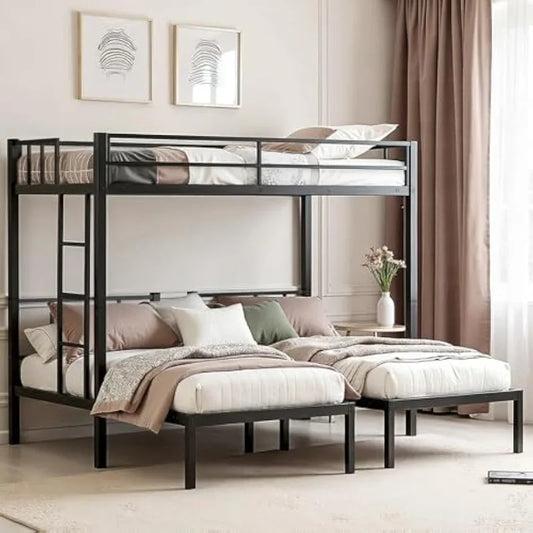 Hign-concerned Triple Bunk Bed Twin Over Twin Over Twin