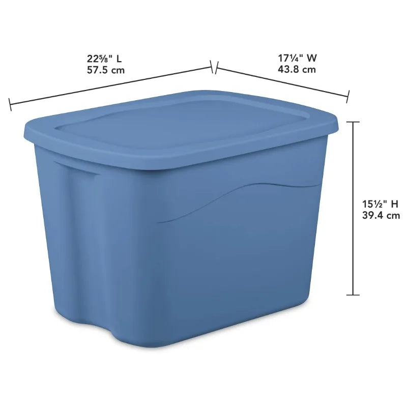 Sterilite Durable Plastic Storage Bin With Snap On Lid