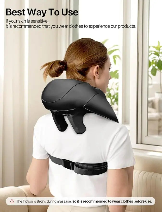MASGREE Cordless Shiatsu Neck And Back Massager With Heat