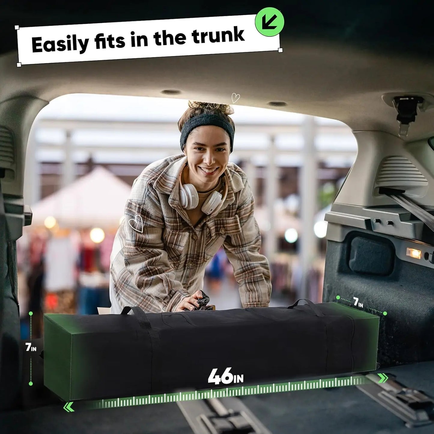 10x10 Heavy Duty Pop Up Canopy Tent- Easy up Outdoor Commercial Canopies, Waterproof, 11ft Interior Height, Easy Setup