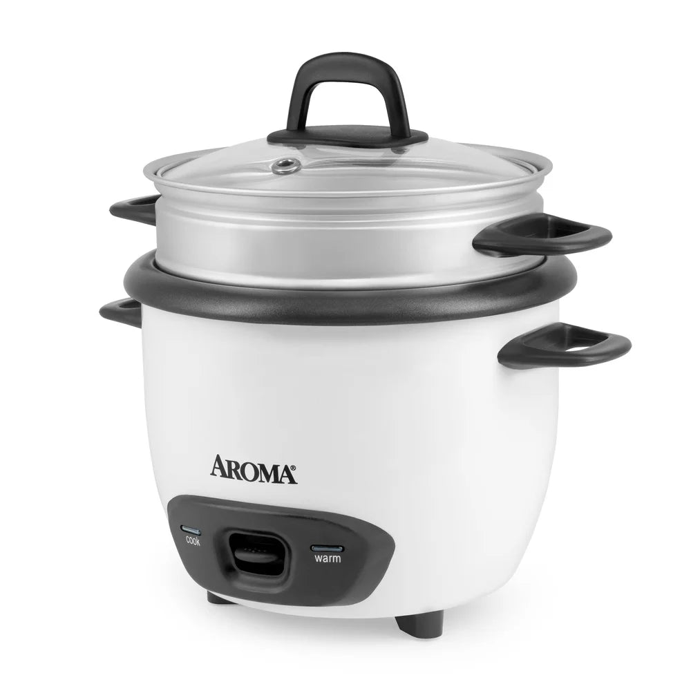 XMSJ 6 Cup Rice Cooker With Steam Tray Keep Warm Function