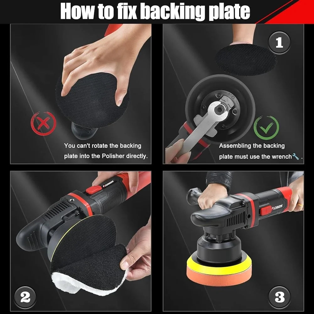 XMSJ Car Buffer Polisher Dual Action Orbital 700W Kit