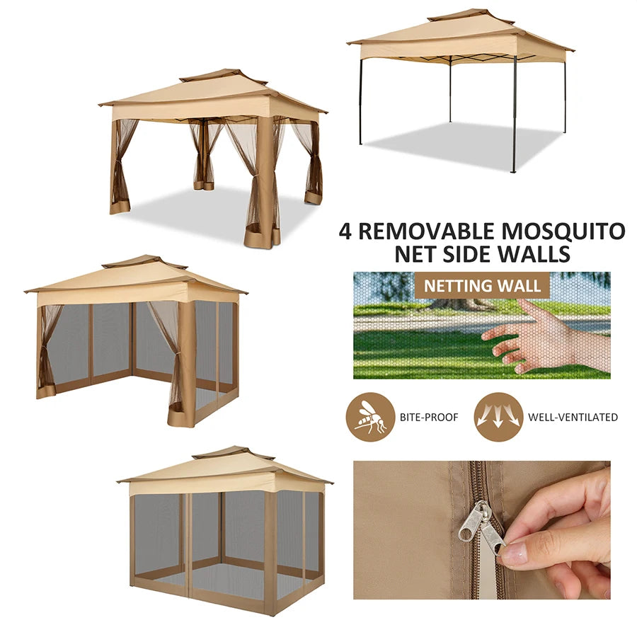 COBIZICN Pop Up Gazebo With Mosquito Netting For Quick Setup